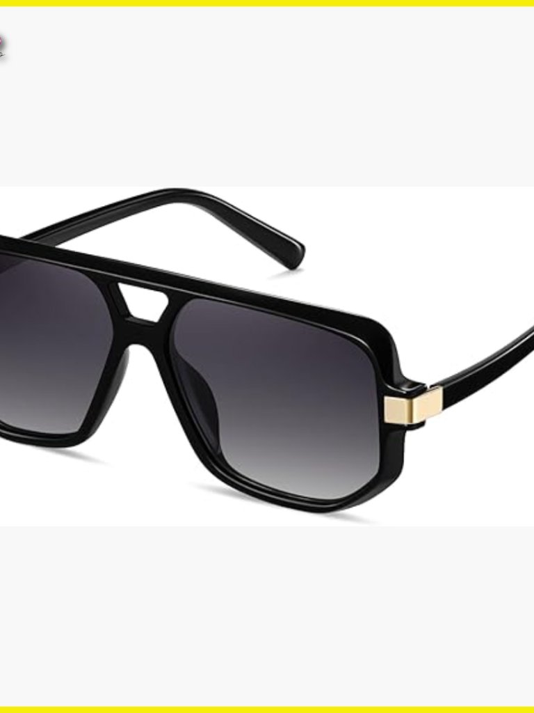 Retro Square Aviator Sunglasses Polarized Lens Vintage Y2k Trendy Unisex